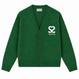 Seductive Cardigan Green –  Wool Blend Signature Logo Unisexe Knit