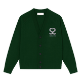 Seductive Cardigan Green –  Wool Blend Signature Logo Unisexe Knit