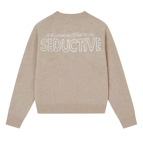 Seductive Crewneck Sweater Sand – Signature Knit Unisexe