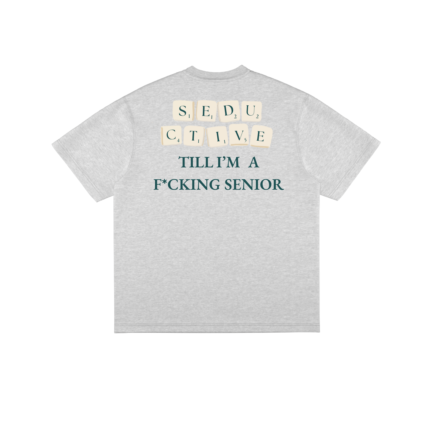 Seductive Scrabble T-Shirt Grey – Heavyweight Cotton Graphic Tee