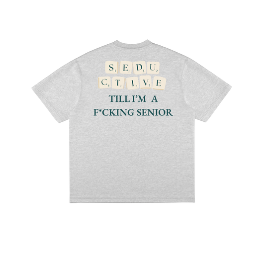 Seductive Scrabble T-Shirt Grey – Heavyweight Cotton Graphic Tee