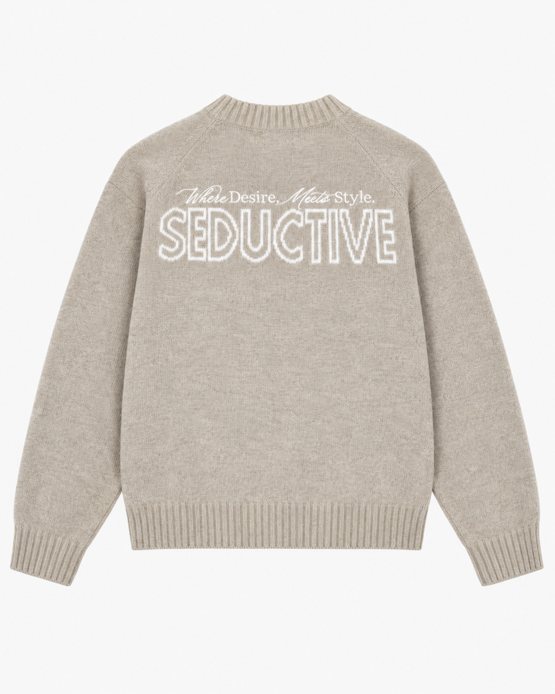 Seductive Crewneck Sweater Sand – Signature Knit Unisexe