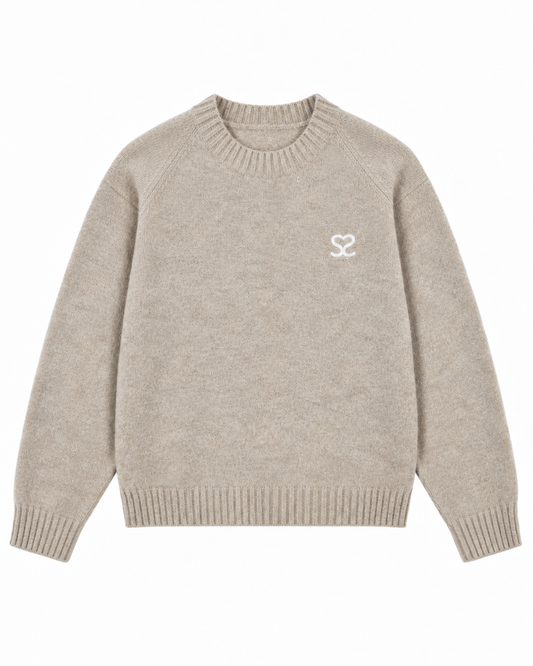 Seductive Crewneck Sweater Sand – Signature Knit Unisexe
