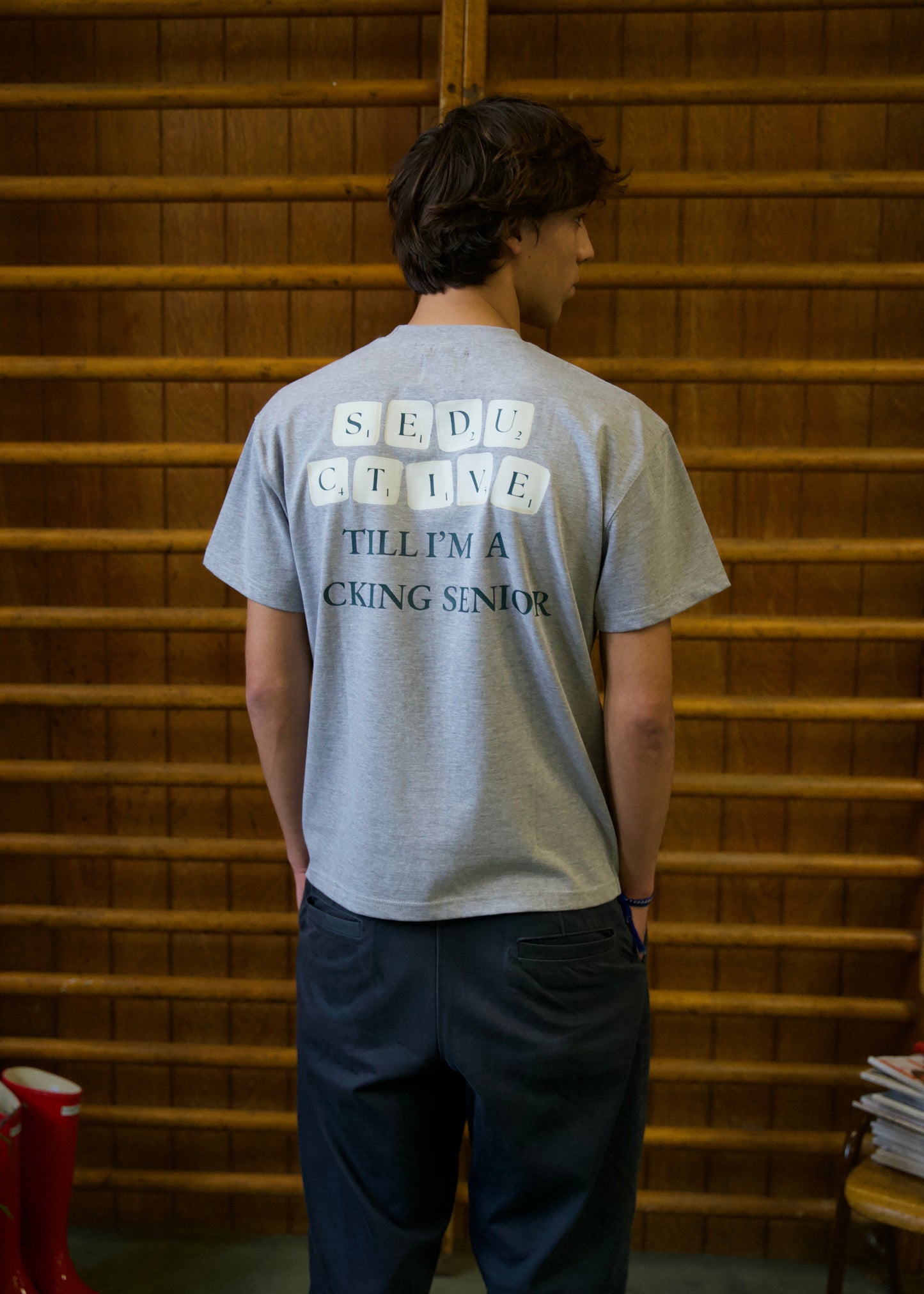 Seductive Scrabble T-Shirt Grey – Heavyweight Cotton Graphic Tee